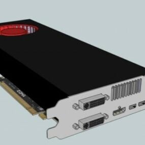 Amd Radeon Vga Card 3d-modell