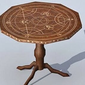 Horoscop Wood Table 3d model