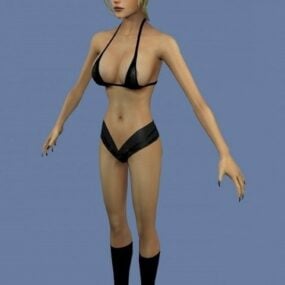 Blonde Elexis Bikini 3d model