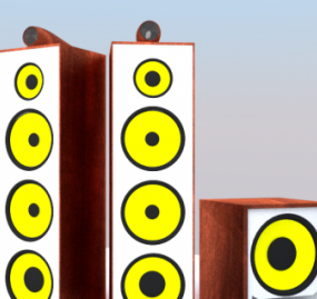 Sub-woofer Speakers 3d model