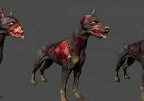 3д модель собак-зомби Resident Evil