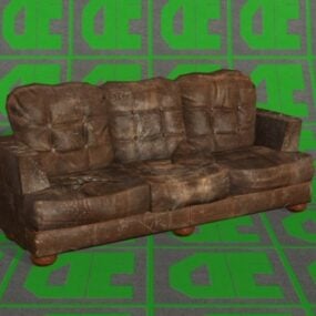 Mô hình 3d Sofa da cổ điển chơi game