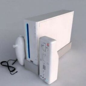 Modelo 3d do console Nintendo Wii