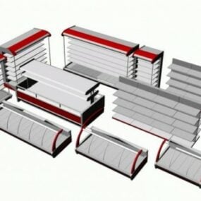 Möbelmarknadsutrustning 3d-modell