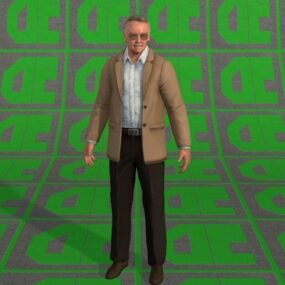Modello 3D di Stan Lee Marvel