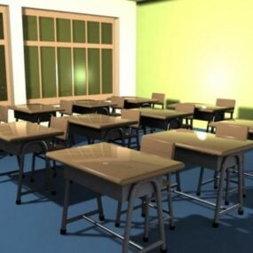 Chair And Desk Sets 3d model