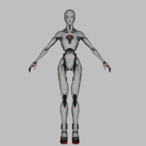 3D model robota s obsluhou