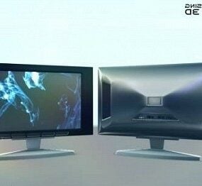 Modello 3d con doppia TV a schermo piatto