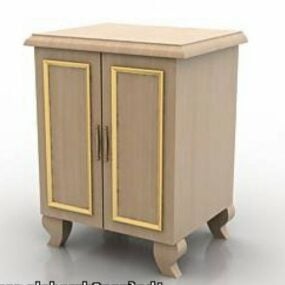 实木床头柜家具3d模型