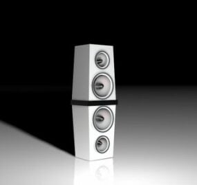 White Electronics Speaker 3d model