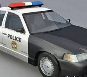 Model 3d Mobil Polisi Ford Crown Victoria