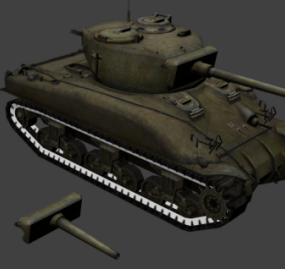 M4 Medium Tank 3d-modell