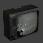 Vieux téléviseur brisé