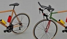Modello 3d di bicicletta da corsa su strada