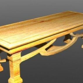 שולחן עץ עתיק דגם תלת מימד