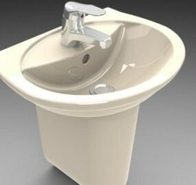 Porcelain Washbasin 3d model