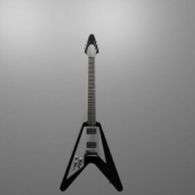 Guitarra de rock clásico modelo 3d