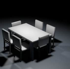 3д модель современного обеденного стола