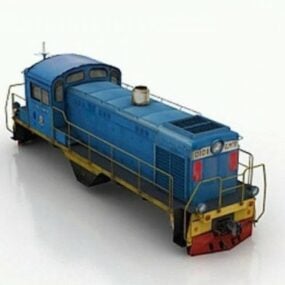機関車の列車の先頭の 3D モデル