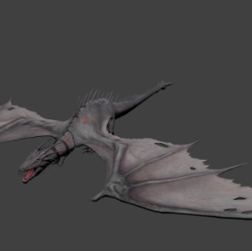 Modelo 3d del personaje del dragón de Gringotts