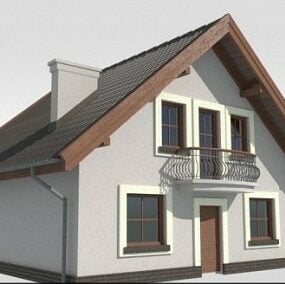 نموذج بناء منزل سيبريس ثلاثي الأبعاد