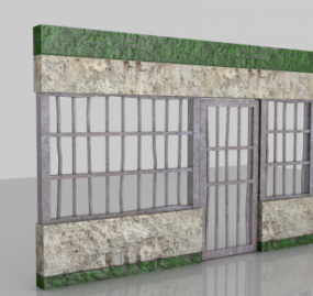 Modello 3d della porta della prigione