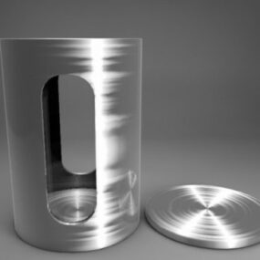 3d модель алюмінієвого контейнера для кави