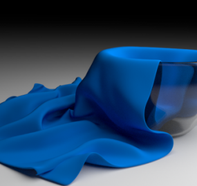Glass Bowl With Cloth 3d model