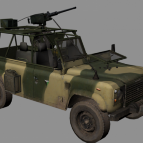 3D-Modell eines Militär-Geländewagens