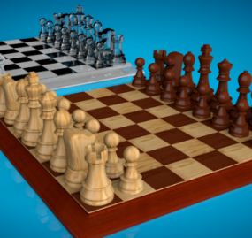 国际象棋游戏套装3d模型