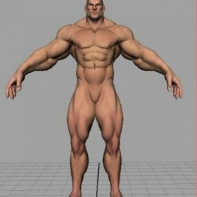 Modelo 3d de personaje masculino humano