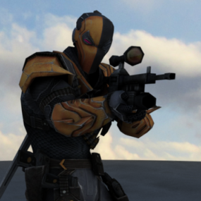 Model 3D sceny animacji Deathstroke
