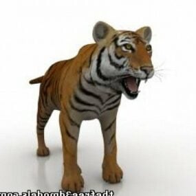 Modelo 3d do tigre selvagem