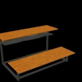 Park Wood Bench 3d model