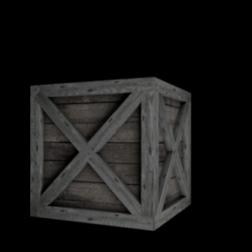 Gammal Rustik Crate Box 3d-modell