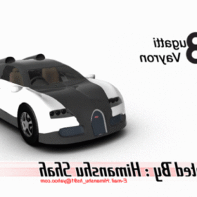 Modello 3d dell'auto Bugatti Veyron
