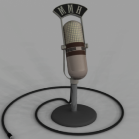 Eski Mikrofon 3D modeli