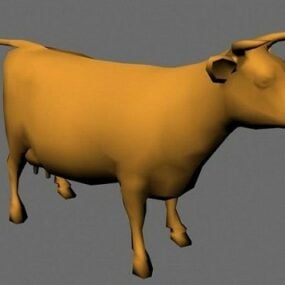 Mô hình 3d bò Low Poly