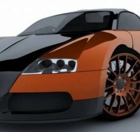 Modello 3d dell'auto Bugatti Veyron