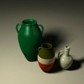 Modello 3d in ceramica con decorazione classica