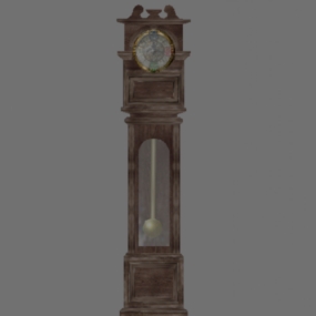 빈티지 서부 시계탑 3d 모델