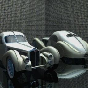 Bugatti 1938 auton 3d malli