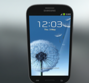 Ponsel Samsung Galaxy S3 model 3d