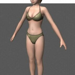 Korin比基尼女性角色3d模型