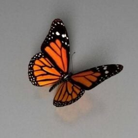 Modelo 3d de mariposa salvaje