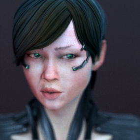Cyborg Female Character 3d model
