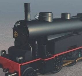Cabeza de tren clásica modelo 3d