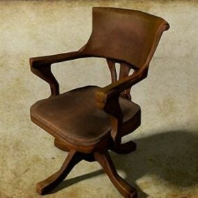 Model 3D krzesła zachodniego w stylu retro