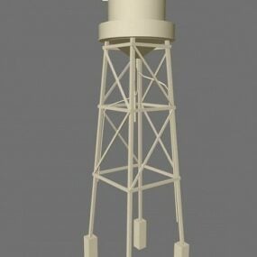 जल टावर बिल्डिंग 3डी मॉडल