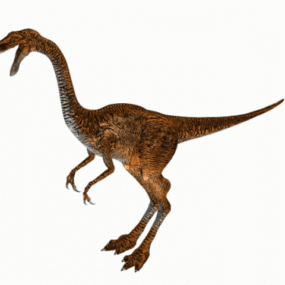 โมเดล 3 มิติของ Gllimimus Dinosaur